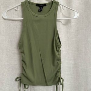Adjustable green crop top